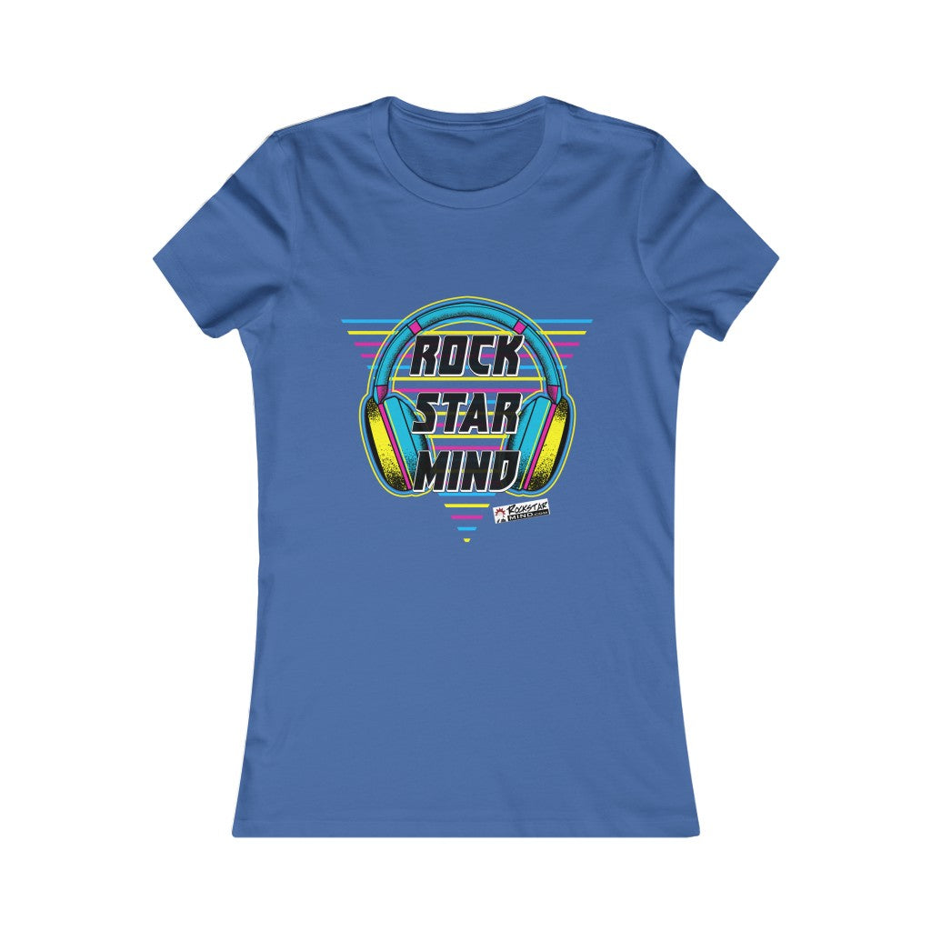 Rockstar Mind Neon Headphones Ladies Tee